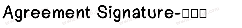 Agreement Signature字体转换